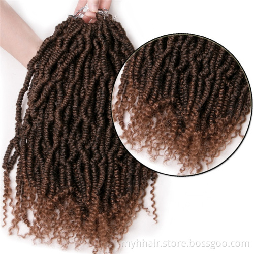 Spring Twist culry kinky Crochet Braid Hair Extensions 12 inch,24 strands/pack Synthetic ombre braiding hair Pre-twist